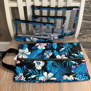 4 Piece Travel/Storage Set HIBISCUS MULTI